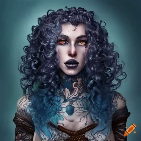 Sorcerer: a beautiful blue-skinned firbolg female with lamb ...