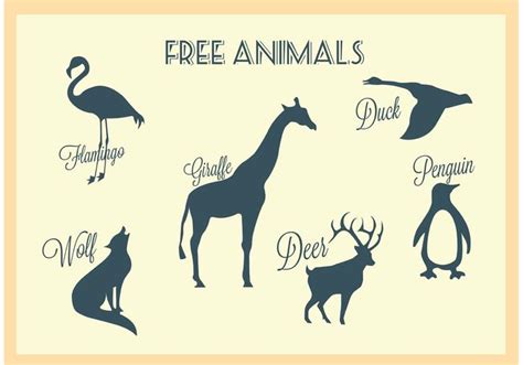 Free Vector Animal Silhouettes 86280 Vector Art at Vecteezy