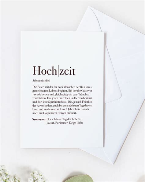 Definition Hochzeit - Grußkarte | Lieblingsmensch Shop | VISUAL STATEMENTS®