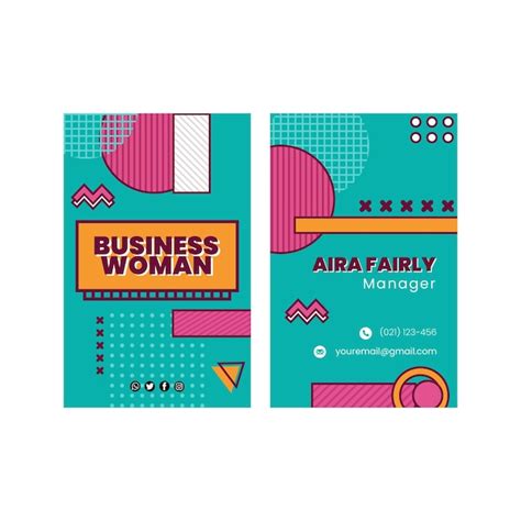 Premium Vector | Businesswoman business card template