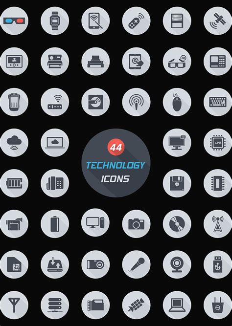 Free Technology Icons Vector | Free technology, Technology icon, Technology