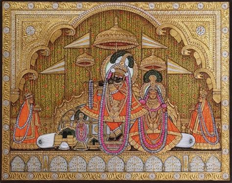 Govind Dev Ji Tanjore Painting Traditional Art Netural | Etsy