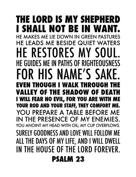 Psalm 23 Printable - Free Download