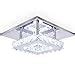 Dixun Modern Mini Led Chandelier Semi Flush Mount Chrome Crystal Lighting Ceiling Crystal Lamp ...
