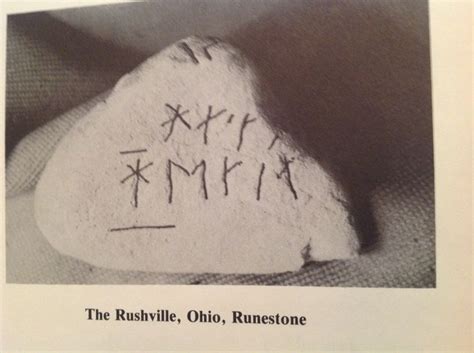 Rushville, Ohio. From "Norse Runic inscriptions" by Earl Syversen. Possible Runic Cryptogram for ...