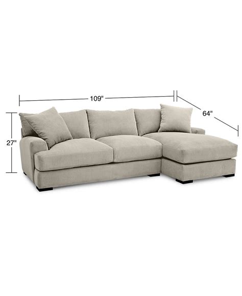 Furniture Rhyder 2-Pc. Fabric Sectional Sofa with Chaise, Created for ...