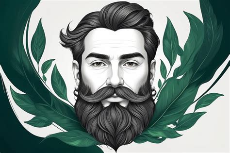 Premium Photo | Bearded hipster barber logo vector