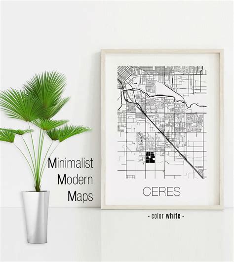 Ceres California Ceres CA Map Ceres Map Ceres Print Ceres - Etsy