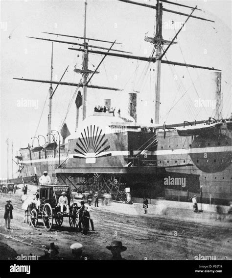 SS Great Eastern, an iron sailing steam ship designed by Kingdom Brunel. 1860 Stock Photo - Alamy