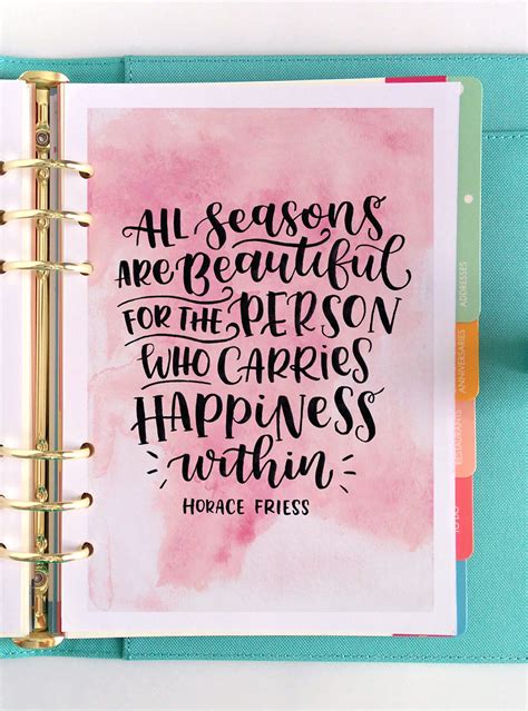 All Seasons Are Beautiful - Printable Hand Lettered Quote