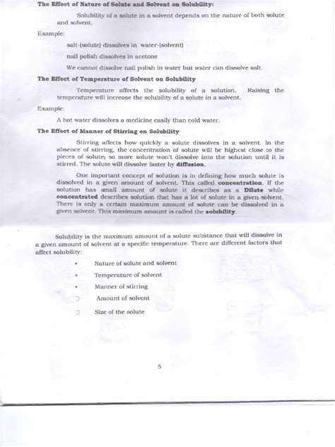 Factors Affecting Solubility | PDF