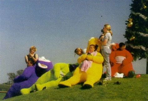 The teletubbies behind the scenes from 1997 : r/pics