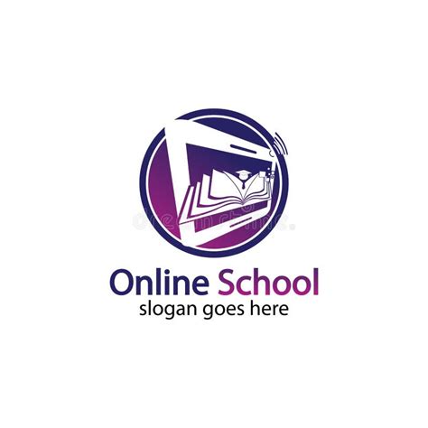 Online Education Logo Design Template. Online Course Logo Design Stock Vector - Illustration of ...