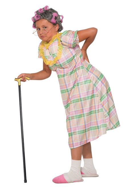 Old Lady Girls Costume - Funny Costumes