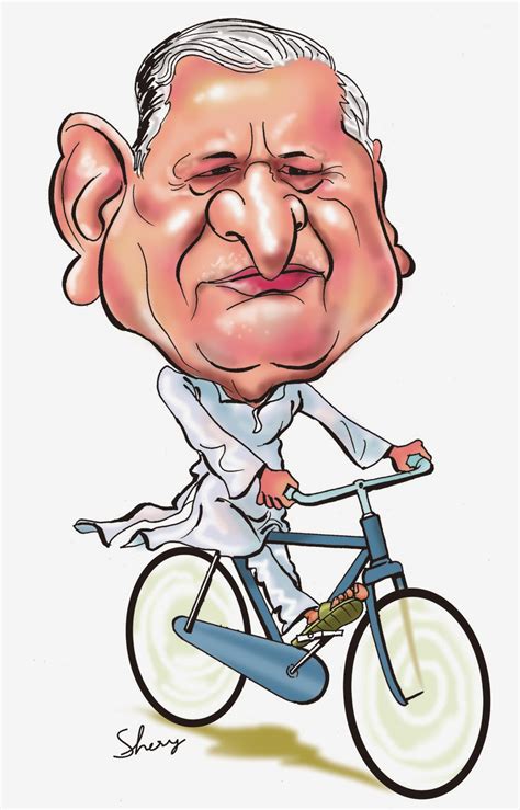 Shery Artist: Caricature of Mulayam Singh Yadav, Artist Shery Deepika