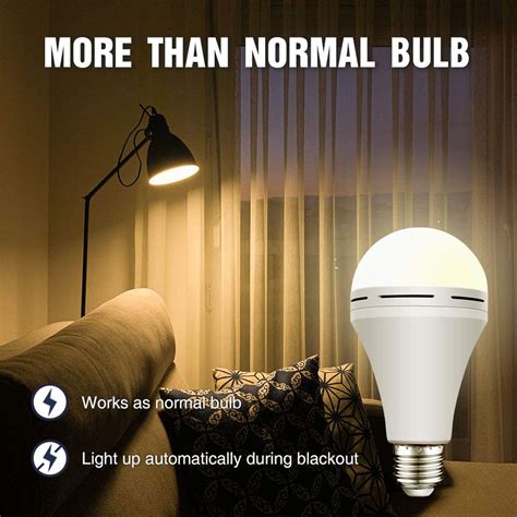 Emergency Rechargeable Light Bulb 3500K Soft White... – Grandado