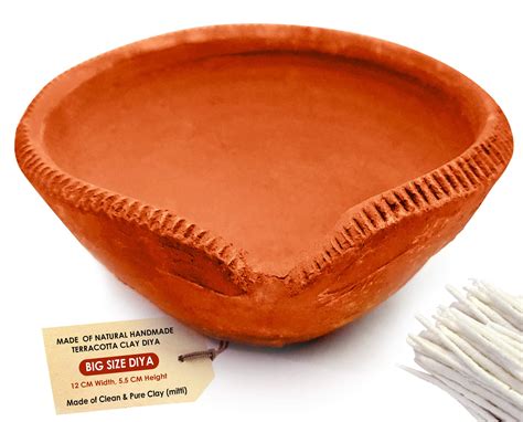 Buy SATVIK Akhand Clay Diya for Diwali Pujan Pooja Traditional Whole ...