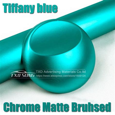 Car styling chrome Tiffany blue Brushed Metallic Vinyl Film car Sticker ...