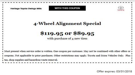 4 wheel alignment | Baltimore Toyota Dealers Service