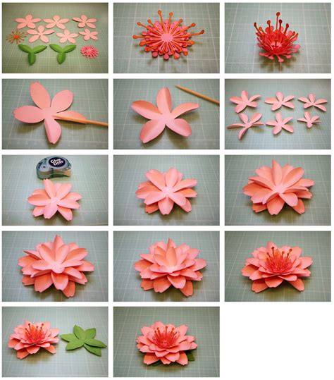 Bits of Paper: Daffodil and Cherry Blossom 3D Paper Flowers