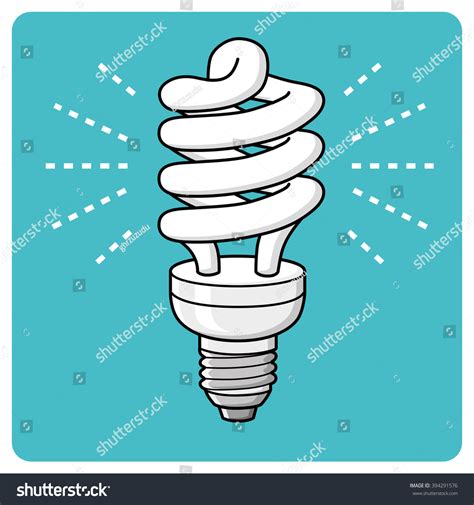 Cartoon Fluorescent Light Bulbs
