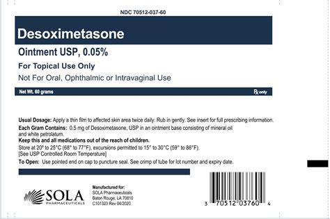 Desoximetasone Ointment - FDA prescribing information, side effects and uses