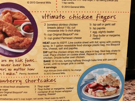 Chicken Finger recipe off of Bisquick Box!! Was really good :) | Recipes, Chicken finger recipes ...