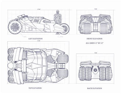 Modelo do copo de Batmobile - Faça o download do blueprint gratuito ...