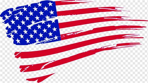 American flag, small fresh, banner, hand painted png | PNGWing