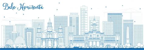 Outline Belo Horizonte Skyline with Blue Buildings. 7520747 Vector Art at Vecteezy