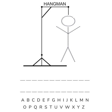 Hangman Hangman Game Printable Hangman Digital Download | Etsy