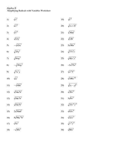 19 Multiplying And Dividing Radicals Worksheets / worksheeto.com