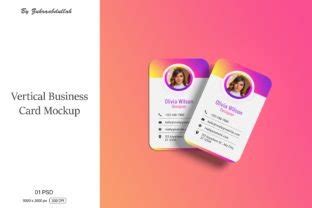 Vertical Business Card Mockup Graphic by zuhraabdullah · Creative Fabrica