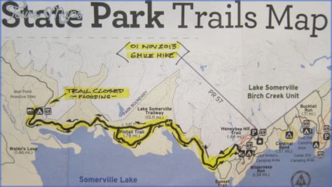 Lone Star Hiking Trail Map - ToursMaps.com