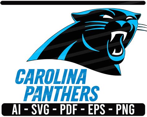 Carolina Panthers SVG NFL sports Logo Football cut file for | Etsy