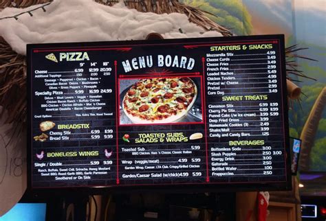 Digital Menu Boards for Pizza Shops