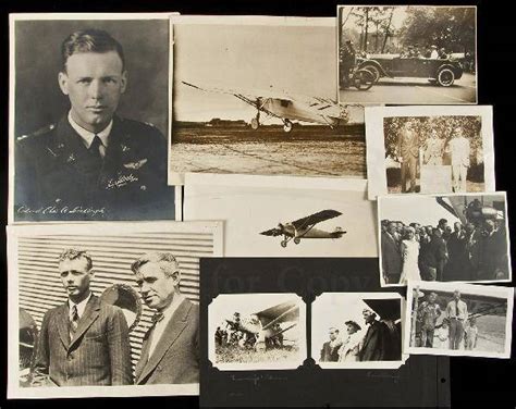 Ten Photographs Of Charles Lindbergh & Plane