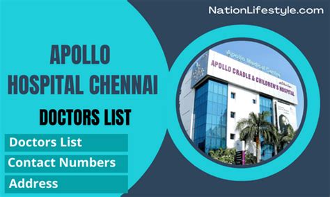 Apollo Hospital Chennai Doctors List | Address | Contact Numbers ...