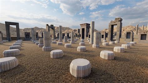 3D model 3D model Persepolis-reconstructed environment of Persepolis VR / AR / low-poly | CGTrader