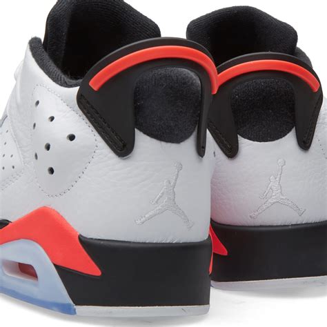 Nike Air Jordan 6 Retro Low White, Infrared 23 & Black | END.