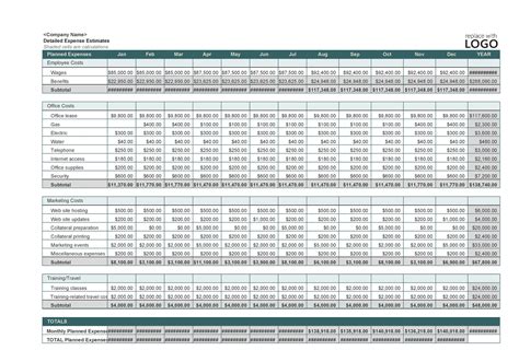 37 Handy Business Budget Templates (Excel, Google Sheets) ᐅ TemplateLab