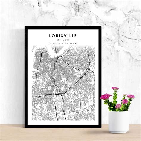 Louisville Map Print Kentucky USA Map Art Poster | Etsy