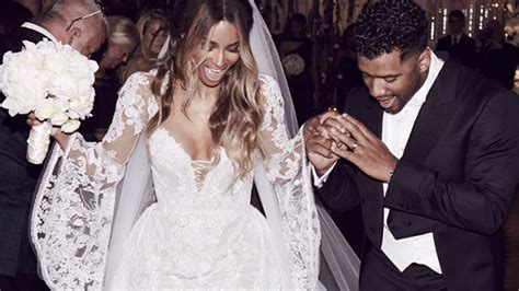 Ciara got married yesterday and her wedding dress is GORGEOUS ...