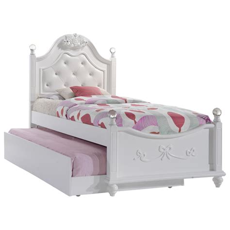 Elements International Alana AN700TB Twin Platform Bed with Storage Trundle | Bullard Furniture ...