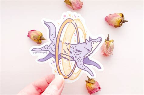 Cosmic Wolf Clear Vinyl Sticker – Alum and Ink