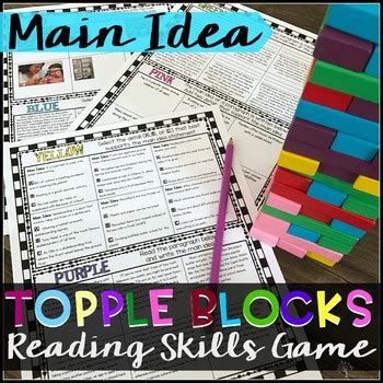 Main Idea Game by Teaching With a Mountain View | TpT