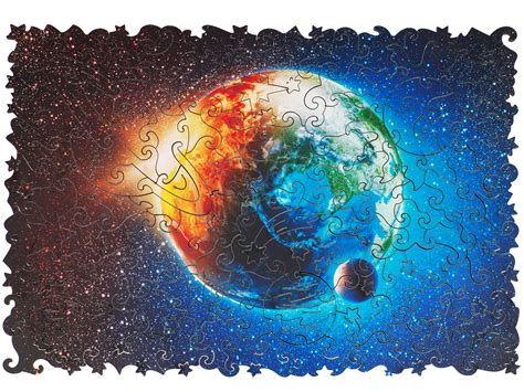 Wooden Puzzle Jigsaw Space Planet Earth by Unidragon / Jigsaw | Etsy