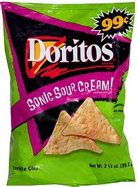 Doritos Tortilla Chips Sonic Sour Cream 3.5 oz Nutrition Information ...