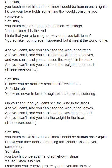 skin lyrics | Tumblr