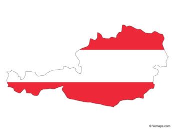 Flag Map of Austria by Vemaps | TPT